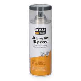 Koma Tools Peinture acrylique en spray RAL 7011 gris fer finition brillante, 300 ml