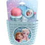 Disney - Accessoires pour vélo La Reine des Neiges - Corbeille, bidon 350ml et sonnette - Fixation universelle - À partir de 3 ans