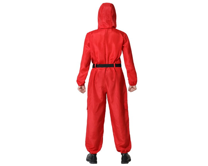 Disfraz Ladrón Rojo Adulto Mono con Capucha XL