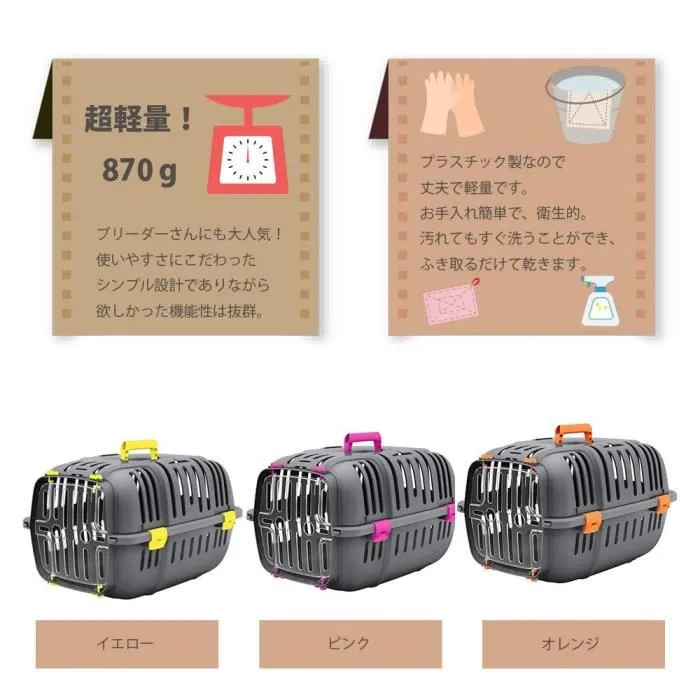 Ferplast Panier de Transport JET 10 pour Chat et Petit Chien (Jusqu'à 5 kg) - Dimensions 32 x 47 x 29 cm - Plastique Robust