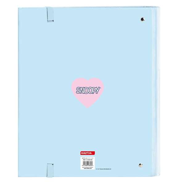 Safta Carpe 4 Anniversaires 35mm avec Snoopy "Love" Remplaçable 27x32x3.5cm - Jeu en espagnol