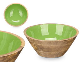 GIFTDECOR Bol en bois de manguier 24 cm vert
