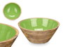 GIFTDECOR Bol en bois de manguier vert 24 cm (Set de 6)