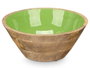 GIFTDECOR Bol en bois de manguier vert 24 cm (Set de 6)