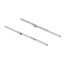 Emuca Coulisses pour table à rallonge Coktail Reverse H35, Inox brossé