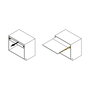 Emuca Coulisses pour table à rallonge Coktail Reverse H35, Aluminium, Inox anodisé