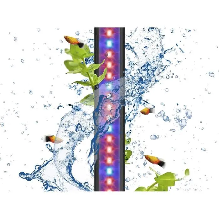 Ciano CIANO Rampe LED pour plantes d'aquarium avec convertisseur Aqua 60 et 80 LED, 6500K, rouge et bleu