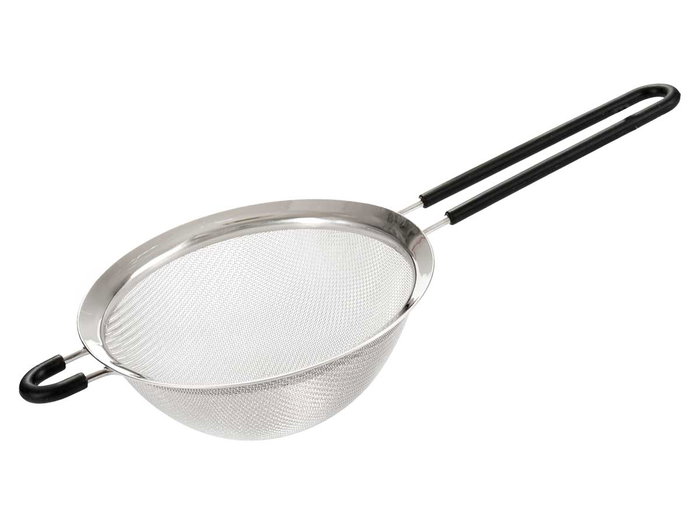 Kinvara Passoire 18 cm en Acier Inoxydable avec Silicone Gris/Noir Assorti (Set de 24)