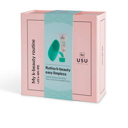 Usu Cosmetics Coffret Routine K-Beauty Easy Limpieza - Nettoyant Mousse Cica et Brosse Nettoyante