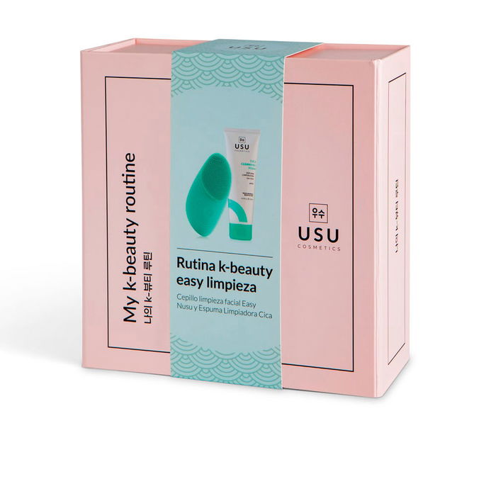Usu Cosmetics Coffret Routine K-Beauty Easy Limpieza - Nettoyant Mousse Cica et Brosse Nettoyante