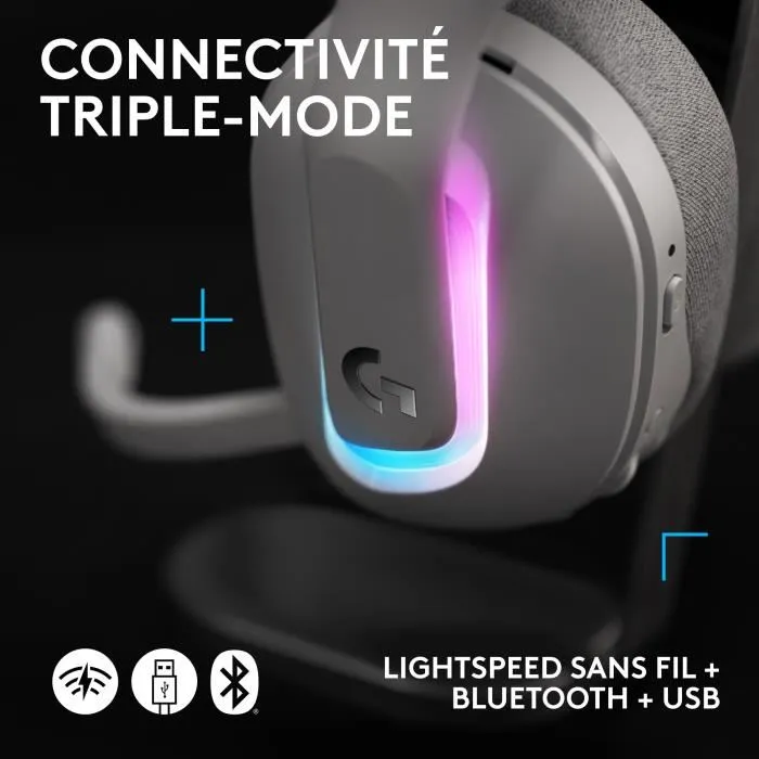Logitech G G522 LIGHTSPEED Casque gaming sans fil Blanc