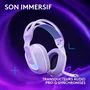 Logitech G Casque Gamer Sans Fil G522 LIGHTSYNC RGB avec Son Incroyable et Microphone Haute Qualité - Blanc
