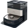 CECOTEC Conga Z100 Robot Aspirateur Laveur Autonome avec IA et Laser, 20 000 Pa, Nettoyage Profond avec Base de Vidange Automatique, Contrôle Bluetooth/Wi-Fi, Noir/Inox