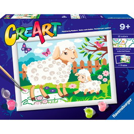 Ravensburger Creart Serie D Classic Pecorelle 23723 - Tableau Numéroté à Peindre - Loisir Créatif Garanti dès 7 Ans