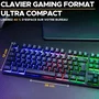 The G-Lab KEYZ CAESIUM TKL WIRELESS - Clavier gamer sans fil compact AZERTY - Noir - Anti-ghosting et rétroéclairage