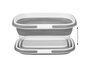 Kipit Panier Pliable Ovalé avec Poignées 8,5L Gris et Blanc 38x28x17,5 cm Plastique PP/TPR (Set de 12)
