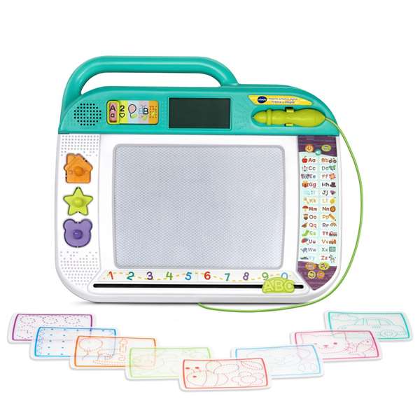 VTech - Tableau artistique et éducatif LCD pour enfant avec reconnaissance vocale, 2 modes de jeu (écriture et dessin) - Dimensions 38 x 33 cm - Espagnol VTech - Tableau artistique et éducatif LCD pour enfant avec reconnaissance vocale, 2 modes de jeu (écriture et dessin) - Dimensions 38 x 33 cm - Espagnol