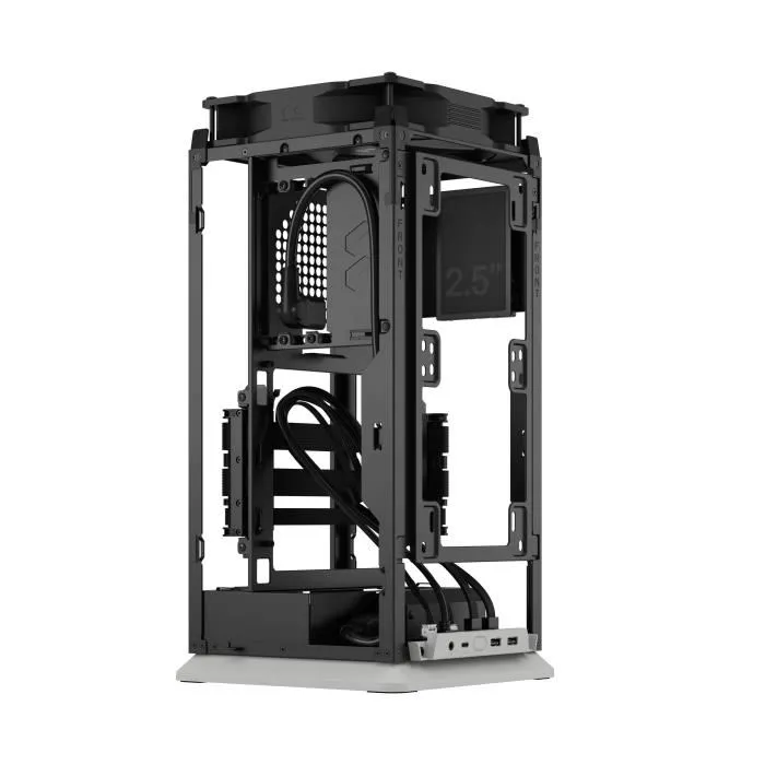 Fractal Design FD-C-MOD1N-01 Boîtier PC Mood Light Gray, Mini-ITX, Ventilateur 180 mm, USB 3.1 Type C, Carte Riser PCIe 4.0 incluse