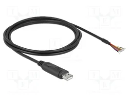 DELOCK Câble USB 2.0 vers RS232, 2m, Noir
