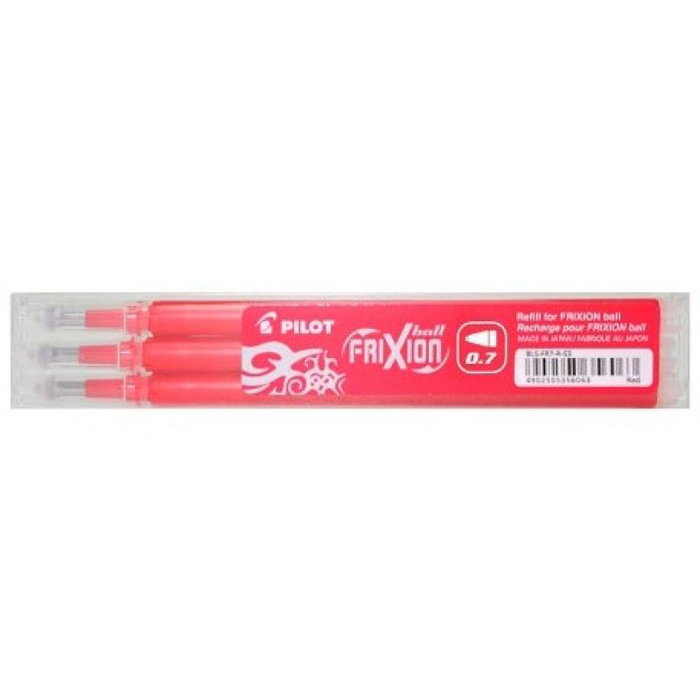 Pilot Lot de 3 recharges effaçables Frixion rouge - Référence BLS-FR7-R-S3 (BLSFR7RS3)