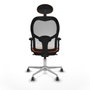 Piqueras y Crespo Chaise de Bureau avec Appui-tête 2D086G1 Orange