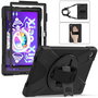 eSTUFF Coque Defender Austin pour Lenovo Tab M10 Plus Gen 3 (TB-125F/TB-128F) - Housse antichoc MIL-STD-810H avec béquille rotative et emplacement stylet - Noir
