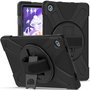 eSTUFF Coque Defender Austin pour Lenovo Tab M10 Plus Gen 3 (TB-125F/TB-128F) - Housse antichoc MIL-STD-810H avec béquille rotative et emplacement stylet - Noir