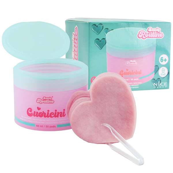 Nice Frasquito de discos hidratentes en forma de corazon Beauty Routine Nice Frasquito de discos hidratentes en forma de corazon Beauty Routine