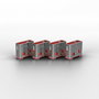 Lindy Bloqueur de port USB Type A - Lot de 4 avec clé, Code couleur : Rose