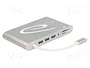 DELOCK Hub USB 11 ports gris