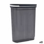 Quid Grand Récipient en Plastique City 2700 mL - 19,9x9,5x25,5 cm - Gris - Conservation produits secs - Tapa cierre pression - Design moderne