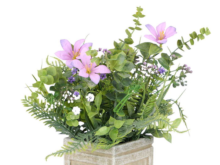 Ibergarden Maceta Carrée Fleurs Assorties Plastique 20x32x20 cm (Set de 8)