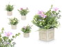 Ibergarden Maceta Carrée Fleurs Assorties Plastique 20x32x20 cm (Set de 8)
