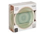 Vessia Plat à dessert en grès vert avec bord 19 cm (Set de 36)