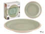 Vessia Plat à dessert en grès vert avec bord 19 cm (Set de 36)