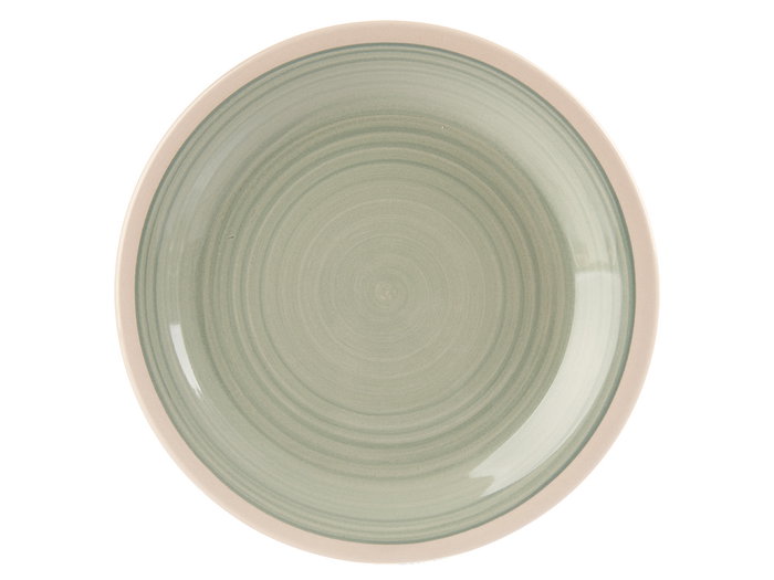 Vessia Plat à dessert en grès vert avec bord 19 cm (Set de 36)