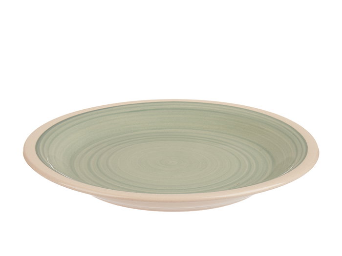 Vessia Plat à dessert en grès vert avec bord 19 cm (Set de 36)
