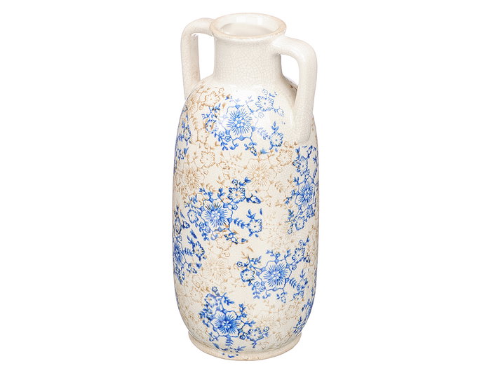 Giftdecor Jarron Nonna 2 Anses Azur Beige 38 cm Céramique (Set de 4)
