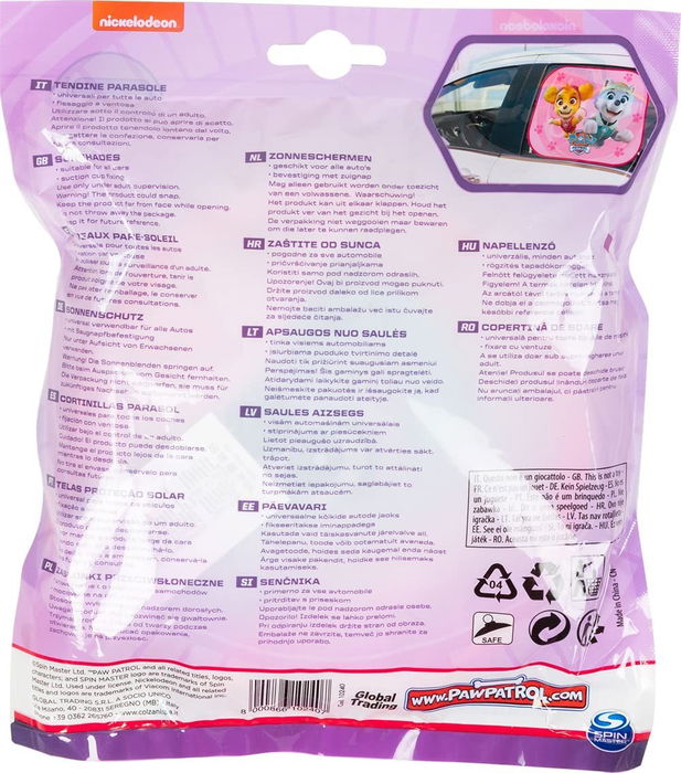 Licensing CZ10240 Rideaux Latéraux Paw Patrol 44x35 cm 2Pz UV Protection