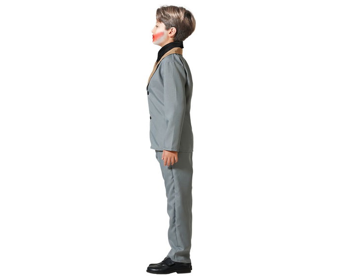 BigBuy Carnival Déguisement de Clown Gris avec Veste et Cravate pour Enfant 10-12 Ans