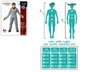 BigBuy Carnival Déguisement de Clown Gris avec Veste et Cravate pour Enfant 10-12 Ans