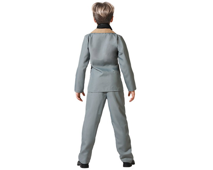 BigBuy Carnival Déguisement de Clown Gris avec Veste et Cravate pour Enfant 10-12 Ans