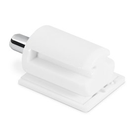 HERRAJES ALK Support d'étagère encastrable Ceiko Pivot ø5 Blanc