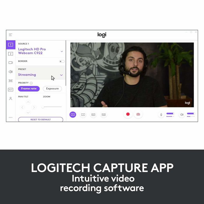 Logitech BRIO Webcam USB 4K/30 FPS et 1080p/60 FPS pour Streaming avec IA, XSplit et Désencombrement de l'Arrière-Plan Logitech BRIO Webcam USB 4K/30 FPS et 1080p/60 FPS pour Streaming avec IA, XSplit et Désencombrement de l'Arrière-Plan