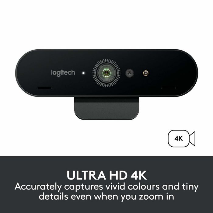 Logitech BRIO Webcam USB 4K/30 FPS et 1080p/60 FPS pour Streaming avec IA, XSplit et Désencombrement de l'Arrière-Plan Logitech BRIO Webcam USB 4K/30 FPS et 1080p/60 FPS pour Streaming avec IA, XSplit et Désencombrement de l'Arrière-Plan