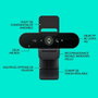 Logitech BRIO Webcam USB 4K/30 FPS et 1080p/60 FPS pour Streaming avec IA, XSplit et Désencombrement de l'Arrière-Plan
