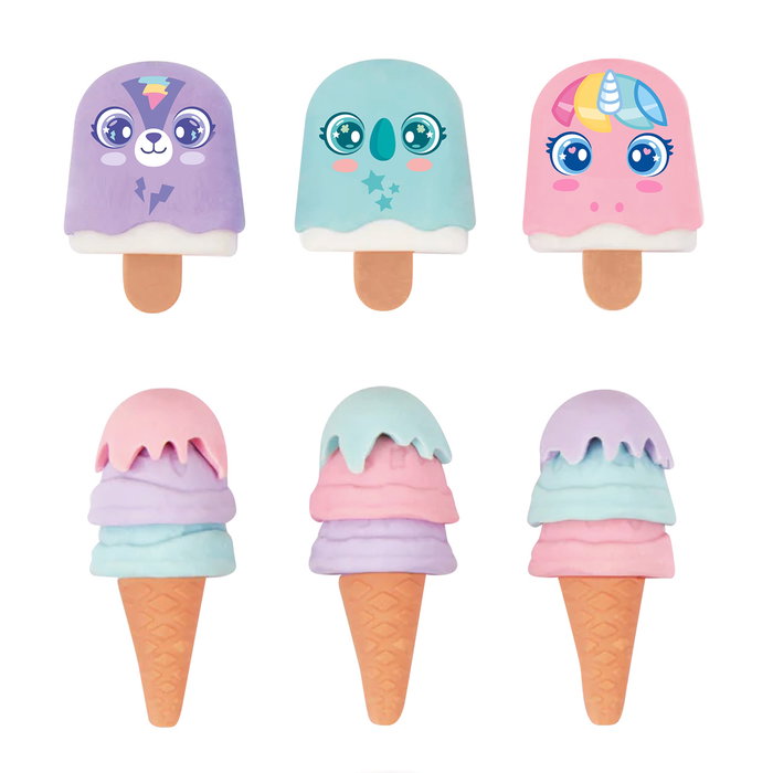 KIDS LICENSING Set de 6 gommes Sweet Dreams en forme de glace
