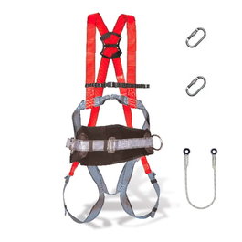 Faru Kit antichute avec harnais P50FB, ceinture, deux mousquetons C176 et corde de 1 m
