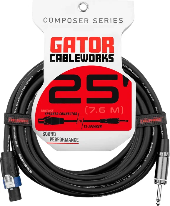 CABLEWORKS Câble Haut-Parleur Jack / Speakon 7,5 M