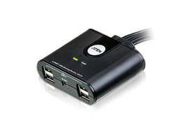 Aten US424 Commutateur USB 2.0 4x4 pour partage de clavier, souris et périphériques entre 4 ordinateurs